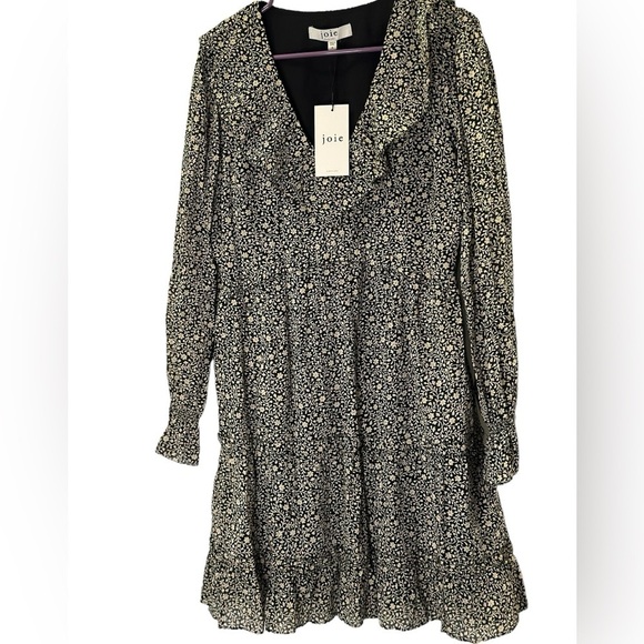 JOIE Adanson Long Sleeves Ruffle Trim Dress size 10 NWT - Picture 11 of 12